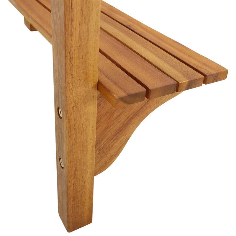 Olivan Rectangular Acacia Outdoor Balcony Table , 90cm cm W 37cm cm D