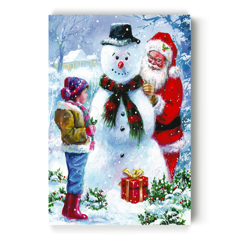 « joyful santa-gallery » par parvez taj,, impression sur toile tendue 1 pièce, H 32 po x l 24 po x P 1 po