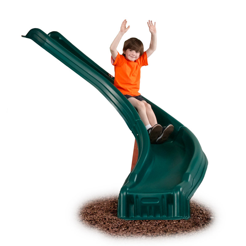 Forest Green Curved Plastic Slide for 48"-60" Deck