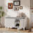 39.4" Fluted Shoe Cabinet Storage With Bench, 2-tier Entryway Bench With Adjustable Shelves And Detachable Cushioned Seat-291155389