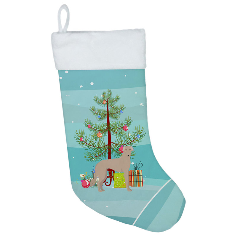 Chaussette de noël joyeux de noël, Longdog brun clair