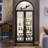 68" Tall Arched Storage Display Cabinet-2133944933