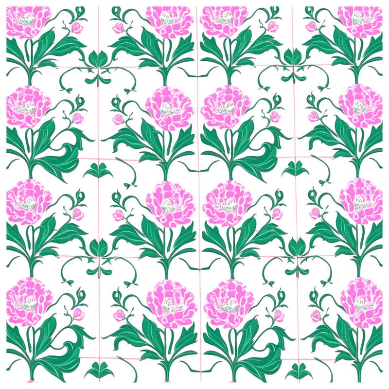 Coussins floraux roses à double face, 26 x 26 pouces