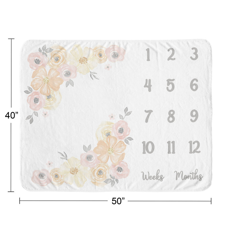 Couverture pour bébé en polyester aquarelle