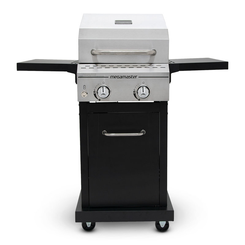 Barbecue au propane à 2 brûleurs avec tablette latérale Megamaster