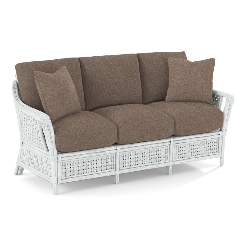 Boca Sofa, Frost White, Frond Blue