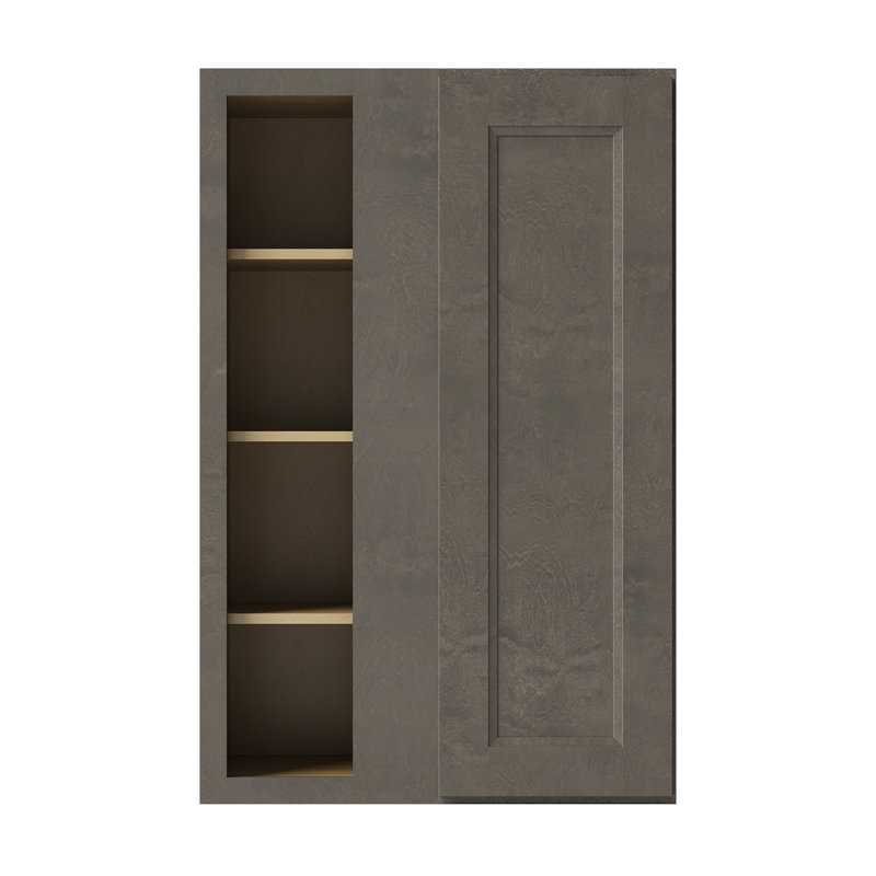 Armoire de coin murale, L 27 po x H 36 po x P 12 po, Double shaker Cinder