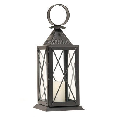 Lanterne en verre et métal