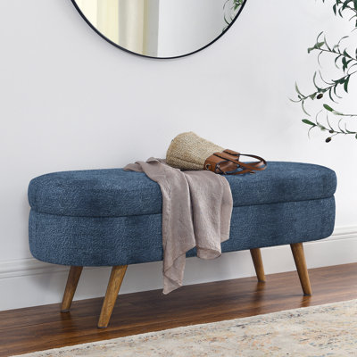 Banc de rangement repose-pieds ovale
