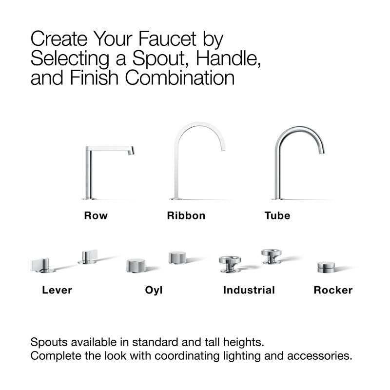 Components Bathroom Sink Faucet Spout With Tube Design 1.2 GPM