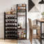 Wine Bottle & Glass Rack Black,Brown