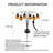Solar-powered 6-head Pumpkin Light (set Of 4)