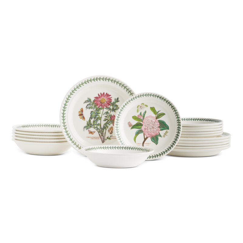 Portmeirion, Botanic Garden - 18 Piece Dinnerware Set, Service for 4
