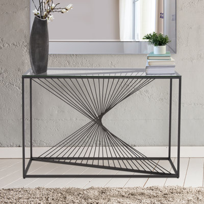Kendra Glass Top Console Table