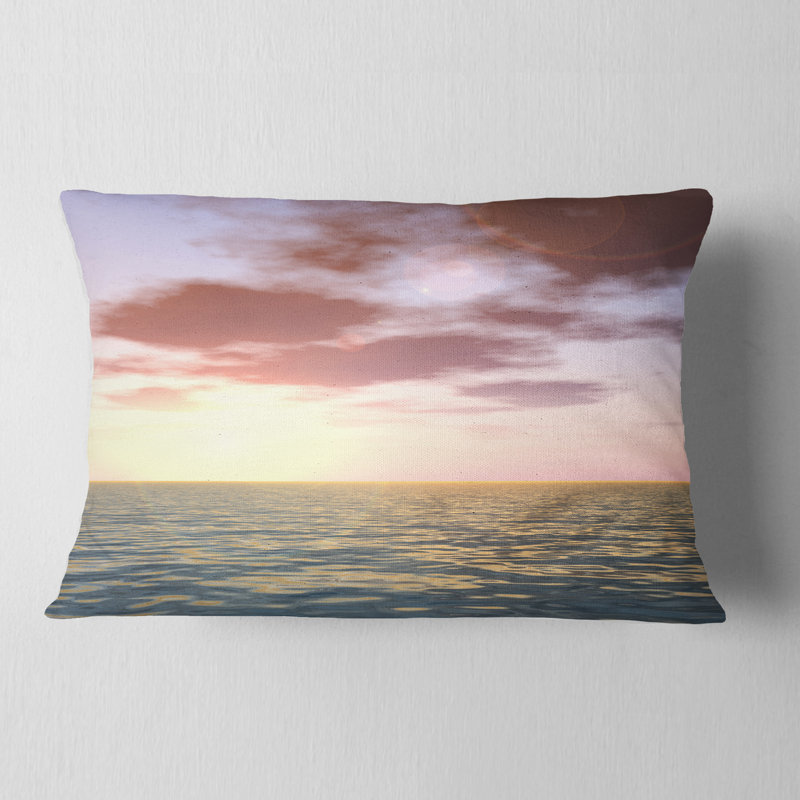 Oreiller en mer atlantique seascape, Rectangle 12" x 20"