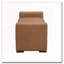 Repose-pieds durable en similicuir brun