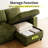 Multifunctional Sectional Sleeper Sofa With Usb/Type-C Charging, 5-Position Recline, Tool-Free Assembly, Chenille Fabric With Washable Covers-L Shape Sofa-394931881-397086784