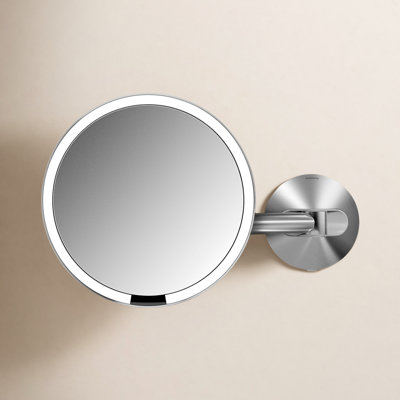 Simplehuman 8" Hard Wired Lighted Sensor Wall Mount Mirror