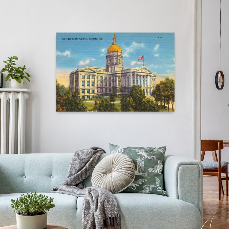 Georgia State Capitol, art architectural rétro d'Atlanta, H 36 po x l 24 po
