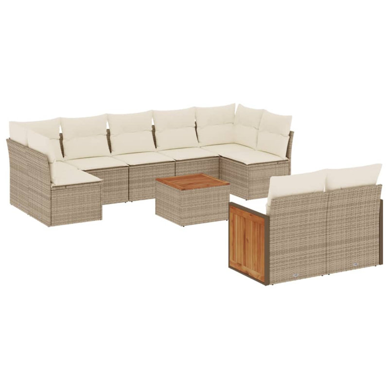 Vidaxl Garden Sofa Set Beige, Cream White