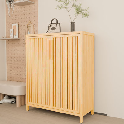 Armoire de rangement de 42 pouces pour salle de bain, salle de lavage - et peu encombrante avec portes
