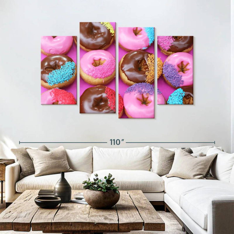 Yarlin Sprinkled Donuts, 54" H x 84" W