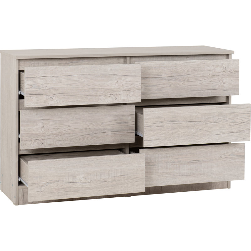 Braunstein 6 Drawer Chest Of Drawers, Urban Snow