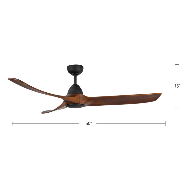 Baylor Smart Downrod Ceiling Fan, Dark Walnut