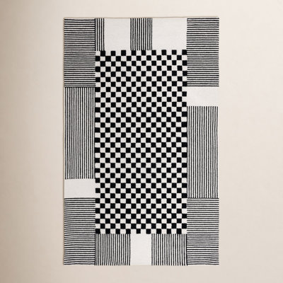 Hertha Hand-Tufted Checkered Wool Rug