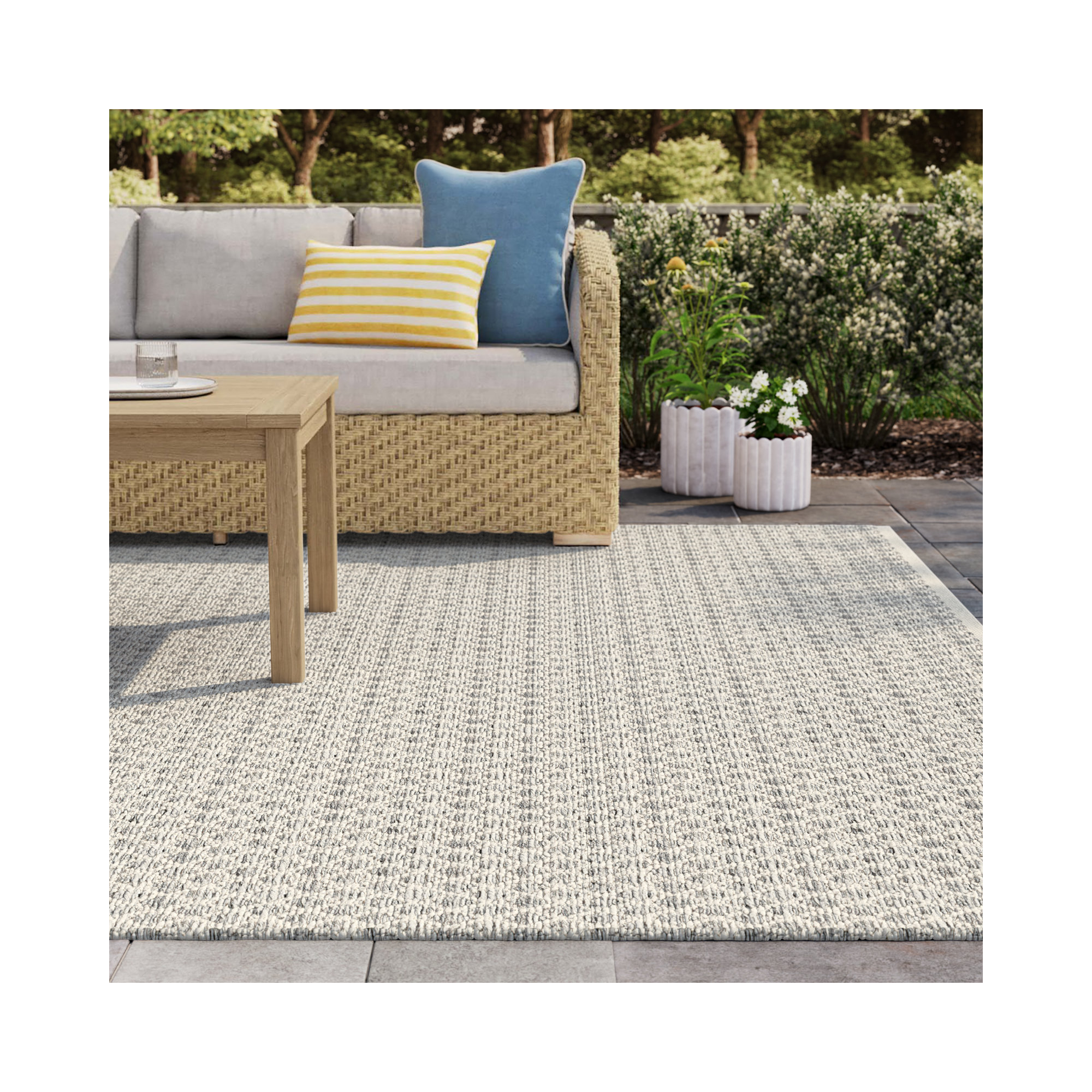 Hinton Handmade Recycled P.E.T Indoor/Outdoor Rug, Rectangle 8' x 10'