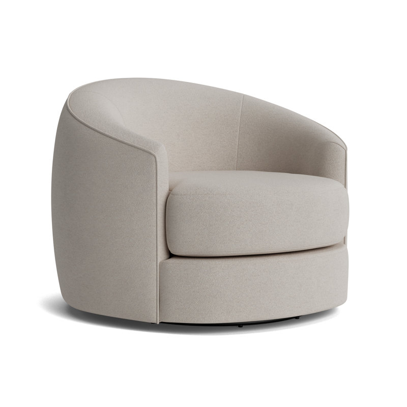 Giselle Full Swivel Chair, Performance Boucle - Dove Gray