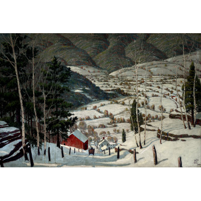 Winter 1 Piece Wrapped Canvas Painting