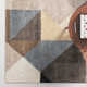 Ruben Geometric Handmade Tufted Jet Black/Moonbeam/Tuscany Area Rug