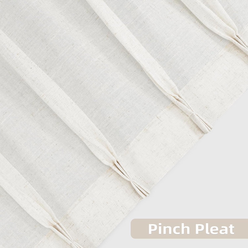 Paire de rideaux transparents Couto, L 52 po x L 156 po