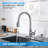 Stainless Steel Single-Handle Pull-Down Sprayer Kitchen Faucet with Soap Dispenser in Brushed Nickel