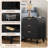 1 Pc Fluted Bedroom Nightstand with 3 Drawers, Black Nightstand with Charging Station, Bedside End Table, Side Table For Bedroom, Small Dresser For Small Spaces-720982379