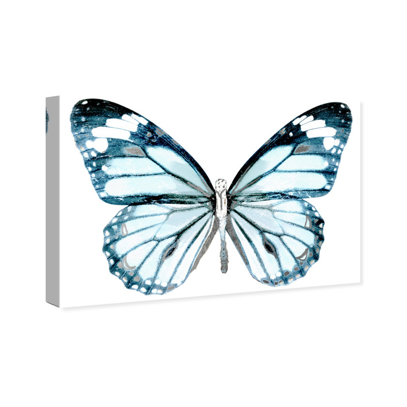 «Animals Butterfly Bleu», reproduction d'art moderne sur toile, H 16 po x l 24 po x P 0,8 po