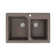 Radius 33'' L Drop-In Double Bowl Granite Kitchen Sink