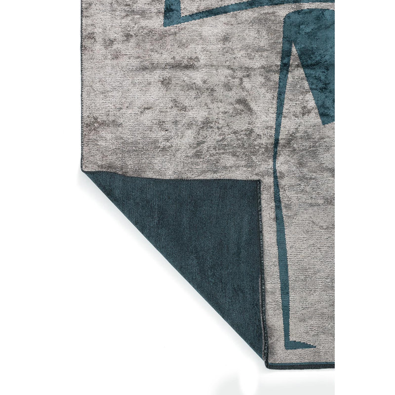 Modern Abstract Symbol Area Rug, Rectangle 9'10" x 14'