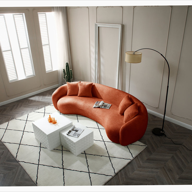 Canapé de salon Shaleine, Boucle orange