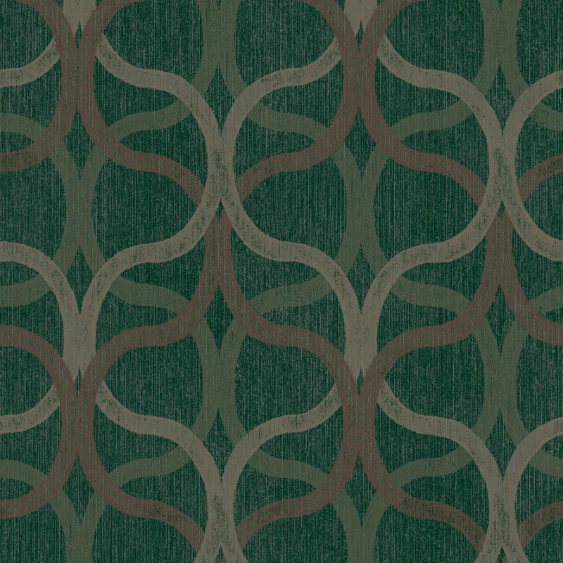 Boutique Refine Geometric Wallpaper, Green