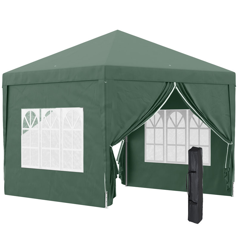 Medberry 3m x 3m Steel Pop-up Gazebo, Green