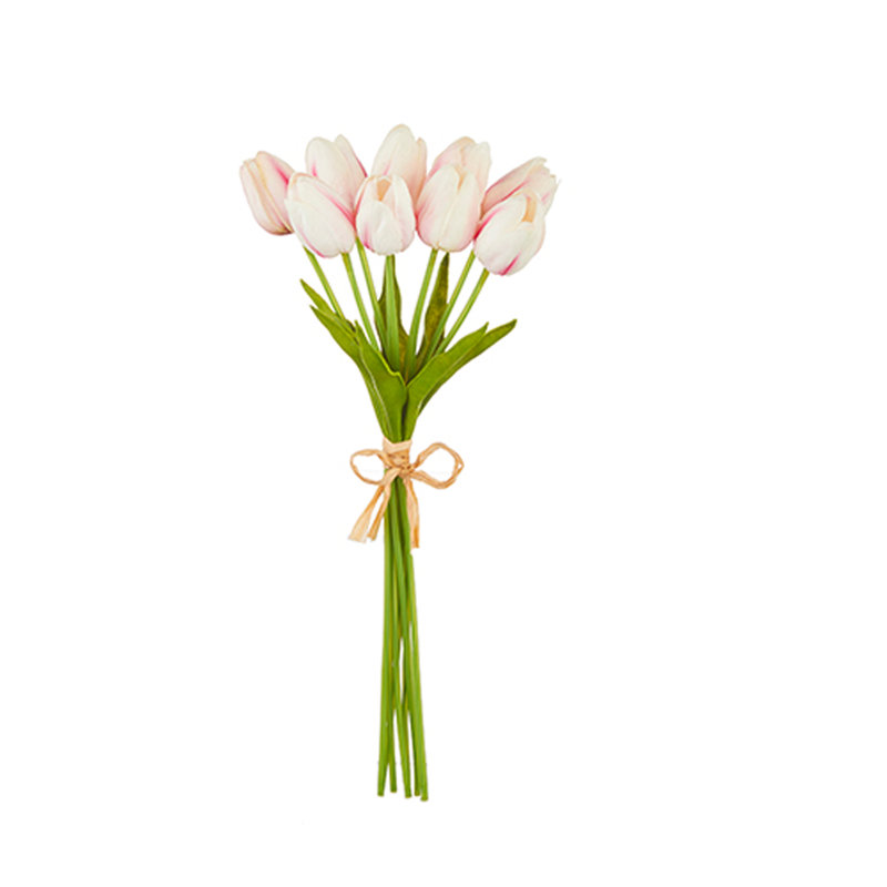 Ensemble de 15 tulipes Real-Touch 15 po (3 couleurs), Blanc