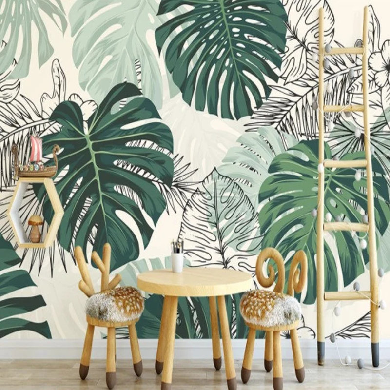 Brise de la jungle tropicale, L 108 po x l 96 po