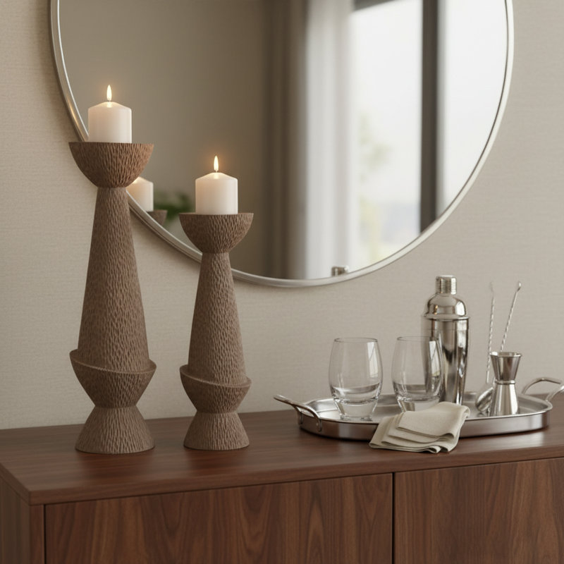Set Of 2 16/20" Herstal Candle Holders