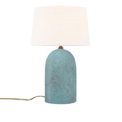 Luminance - Grande lampe portative Kava - Patine Verde - Blanc