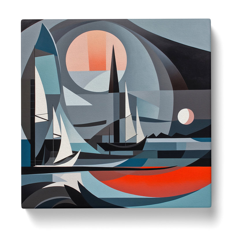 Seascape Constructivism - Wrapped Canvas - Framed Print