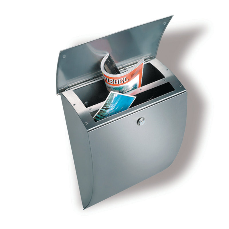 Milano White Wall Mounted Galvanised Steel Lockable Weatherproof Post Box