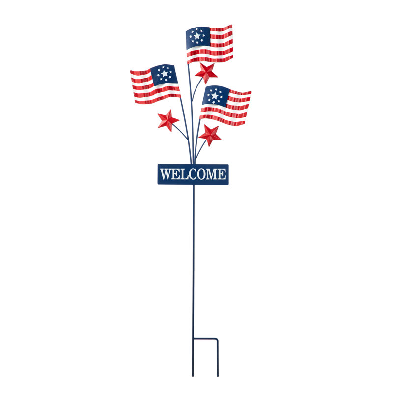 Piquet de jardin patriotique / drapeaux Americana