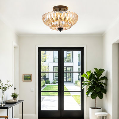 Glass Semi Flush Mount